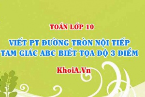 Viết đường tròn nội tiếp tam giác ABC biết tọa độ 3 điểm - Toán lớp 10